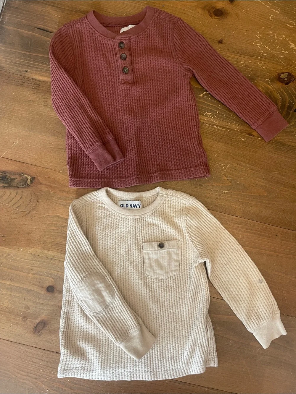Size 3T. Old Navy Waffle Knit Long-Sleeve Tee bundle.